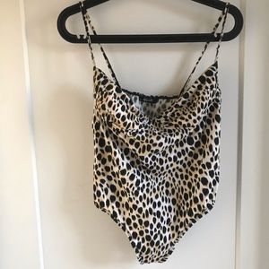 Motel bustier leopard print bodysuit